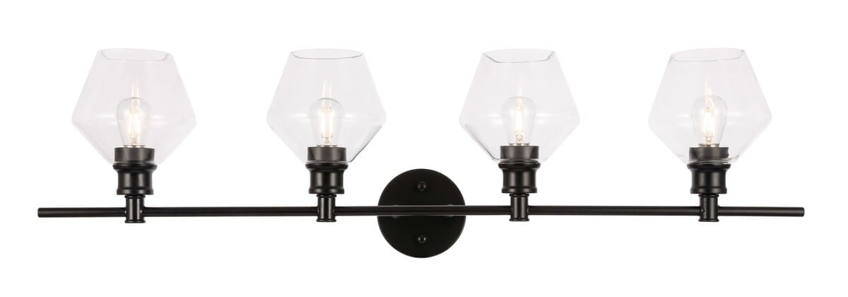 Gene 4-Light Wall Sconce in Black