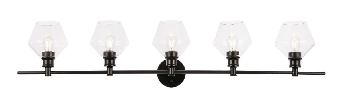 Gene 5-Light Wall Sconce in Black