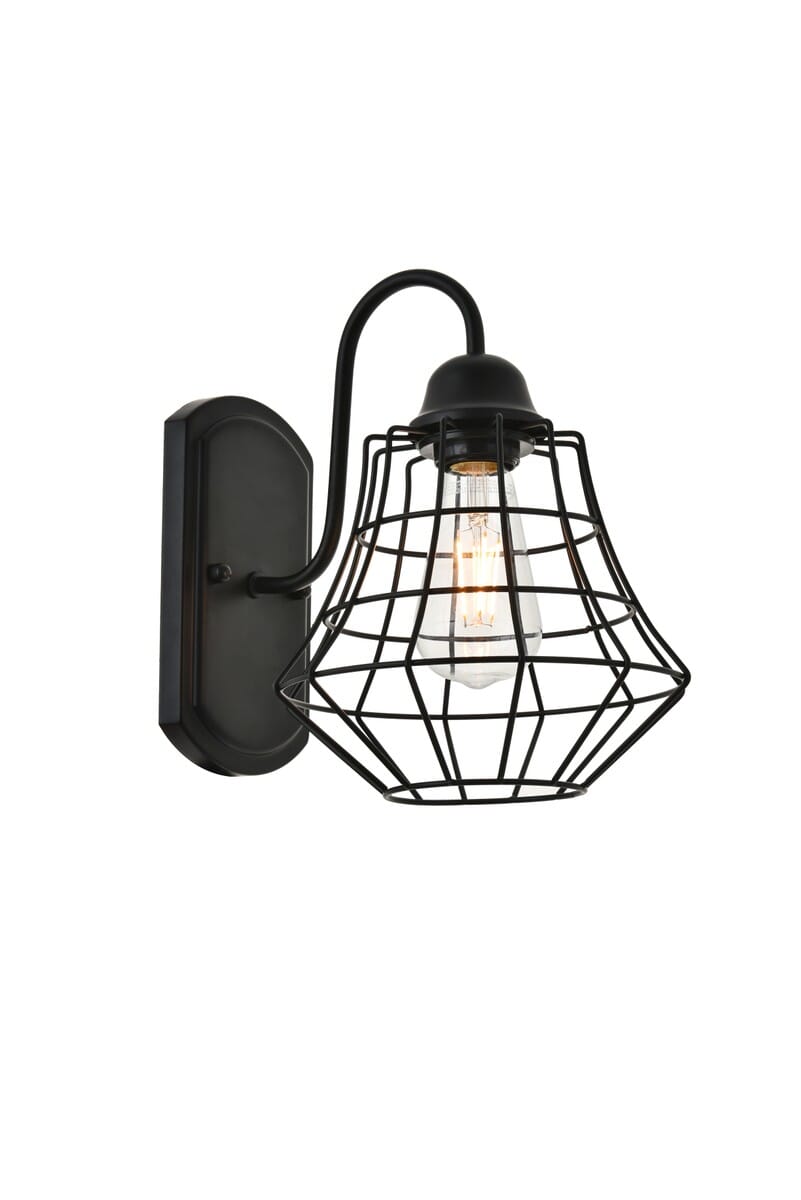 Candor 1-Light Wall Sconce in black