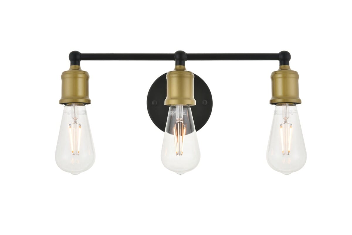 Serif 3-Light Wall Sconce in brass