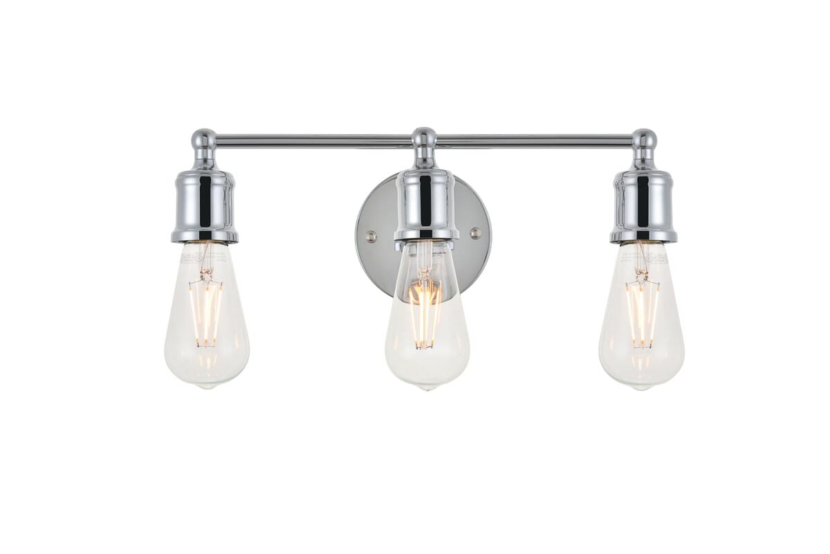 Serif 3-Light Wall Sconce in Chrome