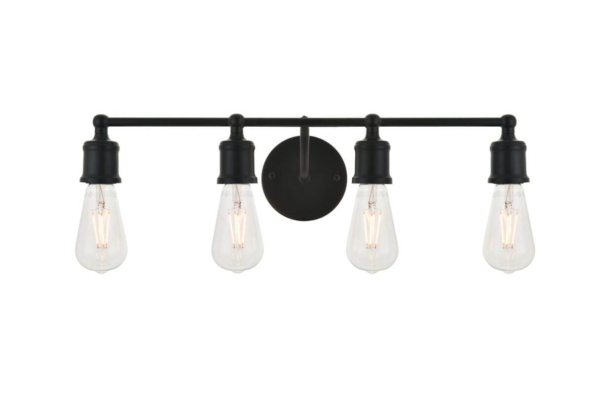 Serif 4-Light Wall Sconce in black