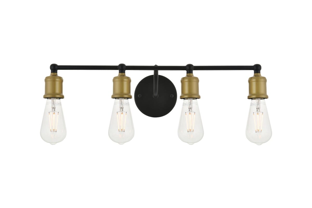 Serif 4-Light Wall Sconce in brass