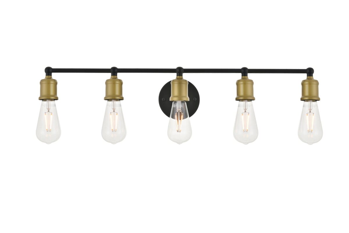 Serif 5-Light Wall Sconce in brass