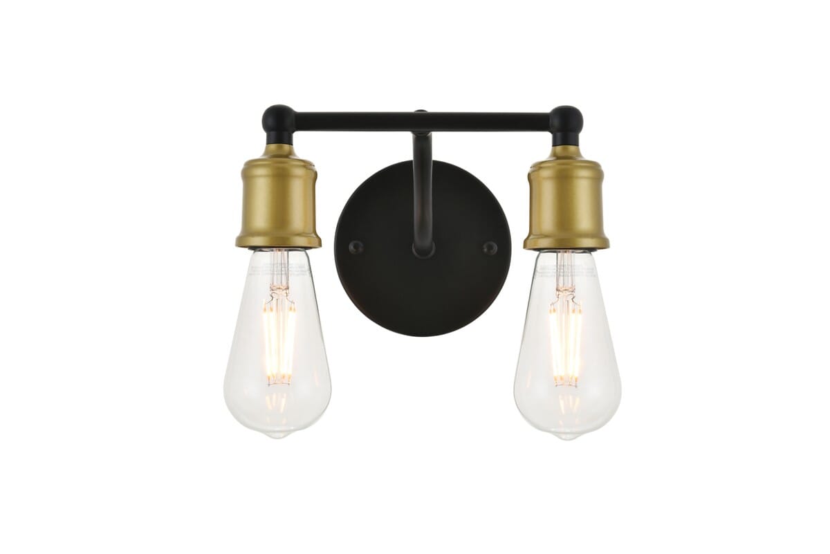 Serif 2-Light Wall Sconce in brass
