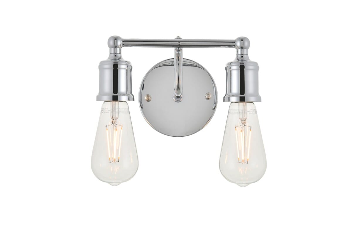 Serif 2-Light Wall Sconce in Chrome