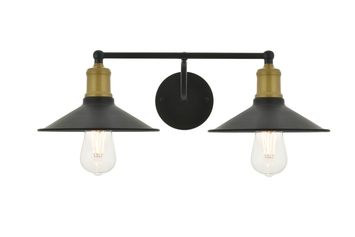 Etude 2-Light Wall Sconce in brass