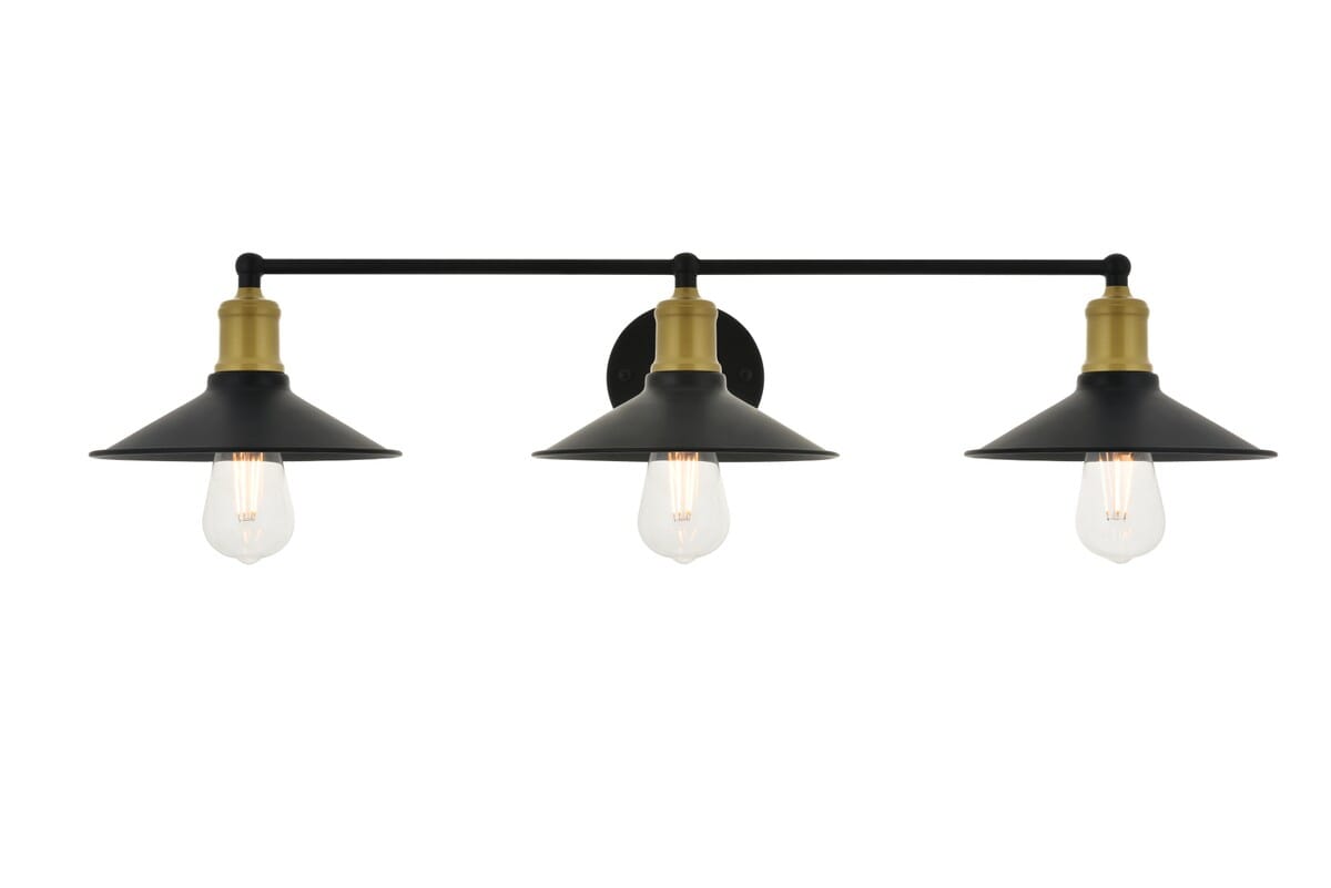 Etude 3-Light Wall Sconce in brass