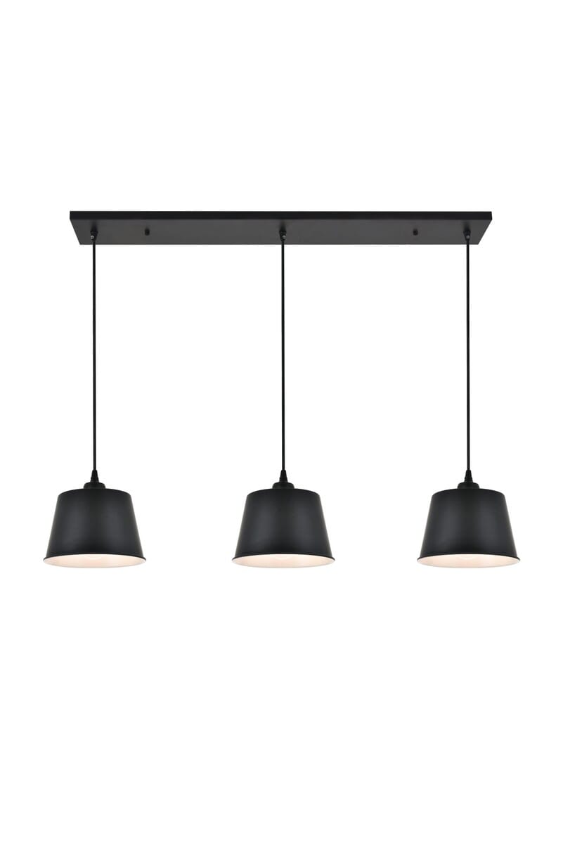 Nota 3-Light Pendant in black