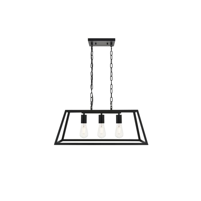 Resolute 3-Light Pendant in black Resolute 3-Light Pendant in black
