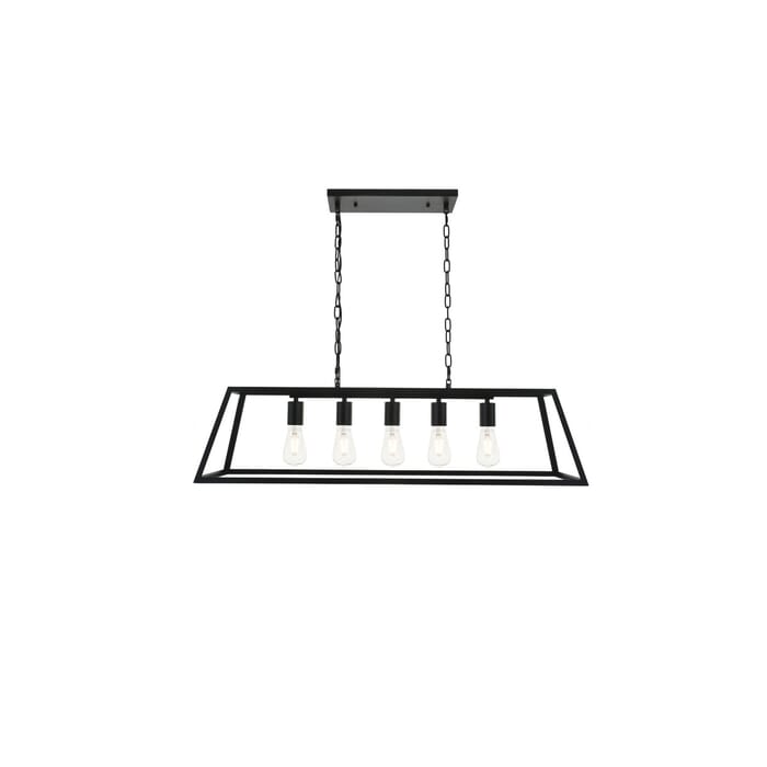 Resolute 5-Light Pendant in black Resolute 5-Light Pendant in black