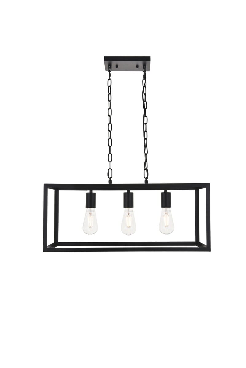 Resolute 3-Light Pendant in black
