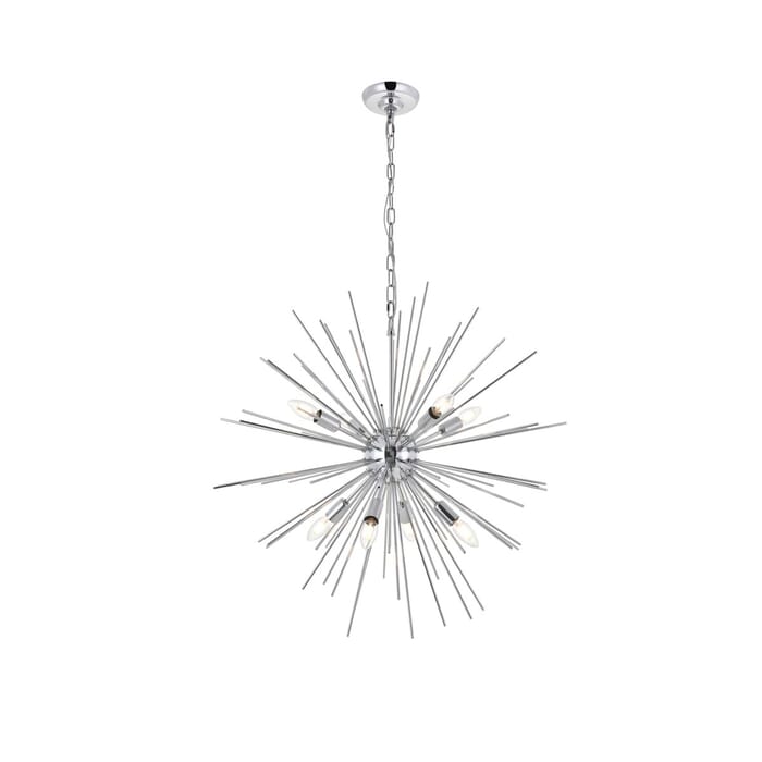 Timber 8-Light Pendant in Chrome Timber 8-Light Pendant in Chrome