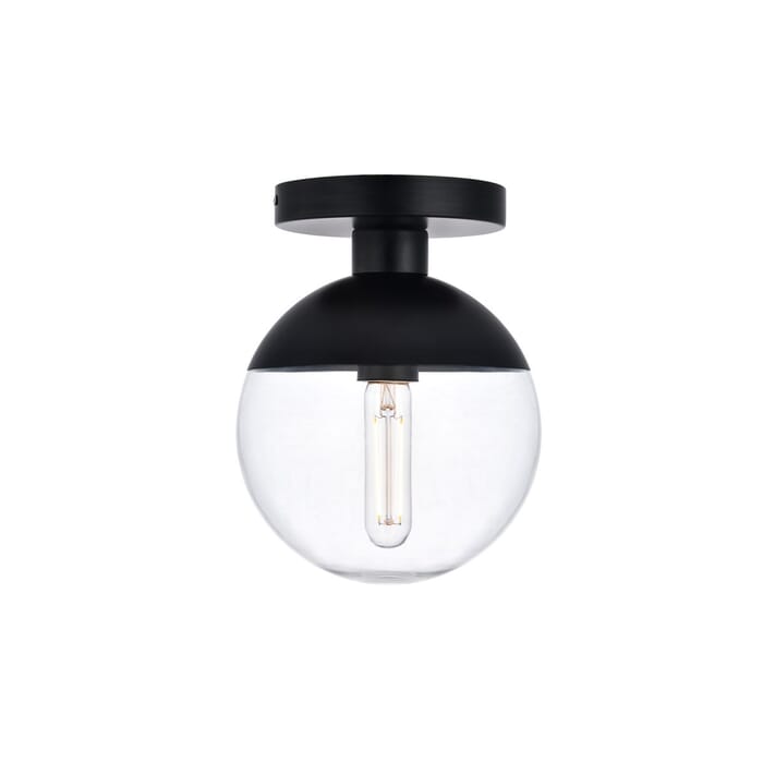 Eclipse 1-Light Flush Mount in Black Eclipse 1-Light Flush Mount in Black