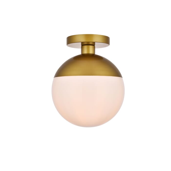 Eclipse 1-Light Flush Mount in Brass Eclipse 1-Light Flush Mount in Brass