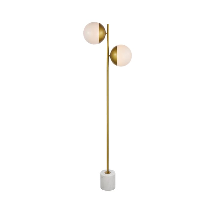 Eclipse 2-Light Two light Floor Lamp in Brass Eclipse 2-Light Two light Floor Lamp in Brass