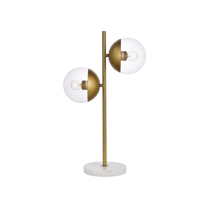Eclipse 2-Light Table Lamp in Brass Eclipse 2-Light Table Lamp in Brass