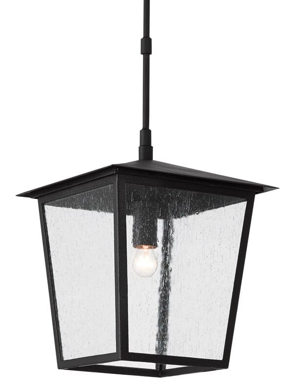 Currey & Company 19" Bening Small Outdoor Lantern in Midnight