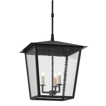 Currey & Company 3-Light 23" Bening Large Outdoor Lantern in Midnight