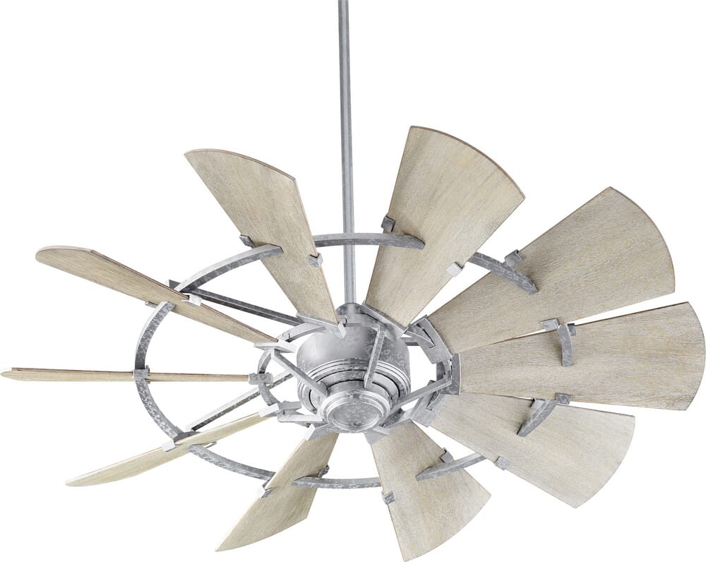 Quorum Windmill 52 Indoor Ceiling Fan In Galvanized Lightsonlinecom