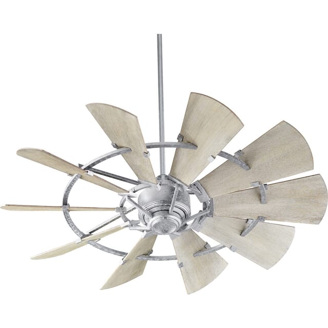 Quorum Windmill 52-inch Indoor Ceiling Fan in Galvanized