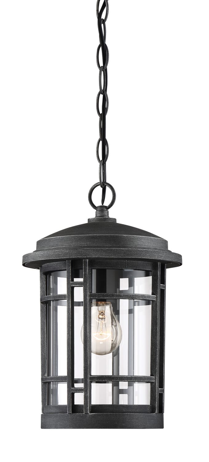 Barrister 1-Light Wall Lantern in Weathered Pewter