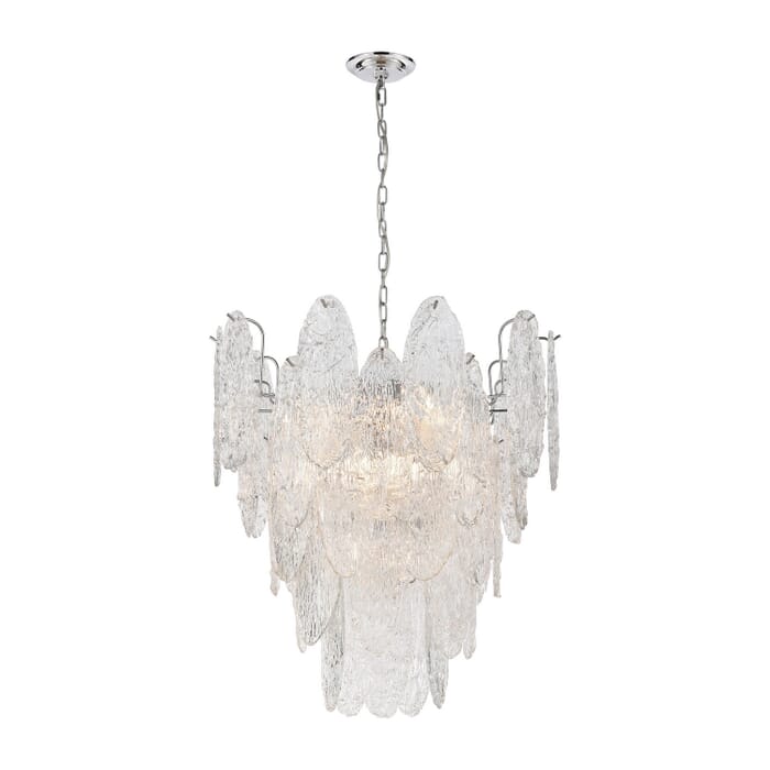 Frozen Cascade 9-Light Chandelier in Polished Chrome Frozen Cascade 9-Light Chandelier in Polished Chrome