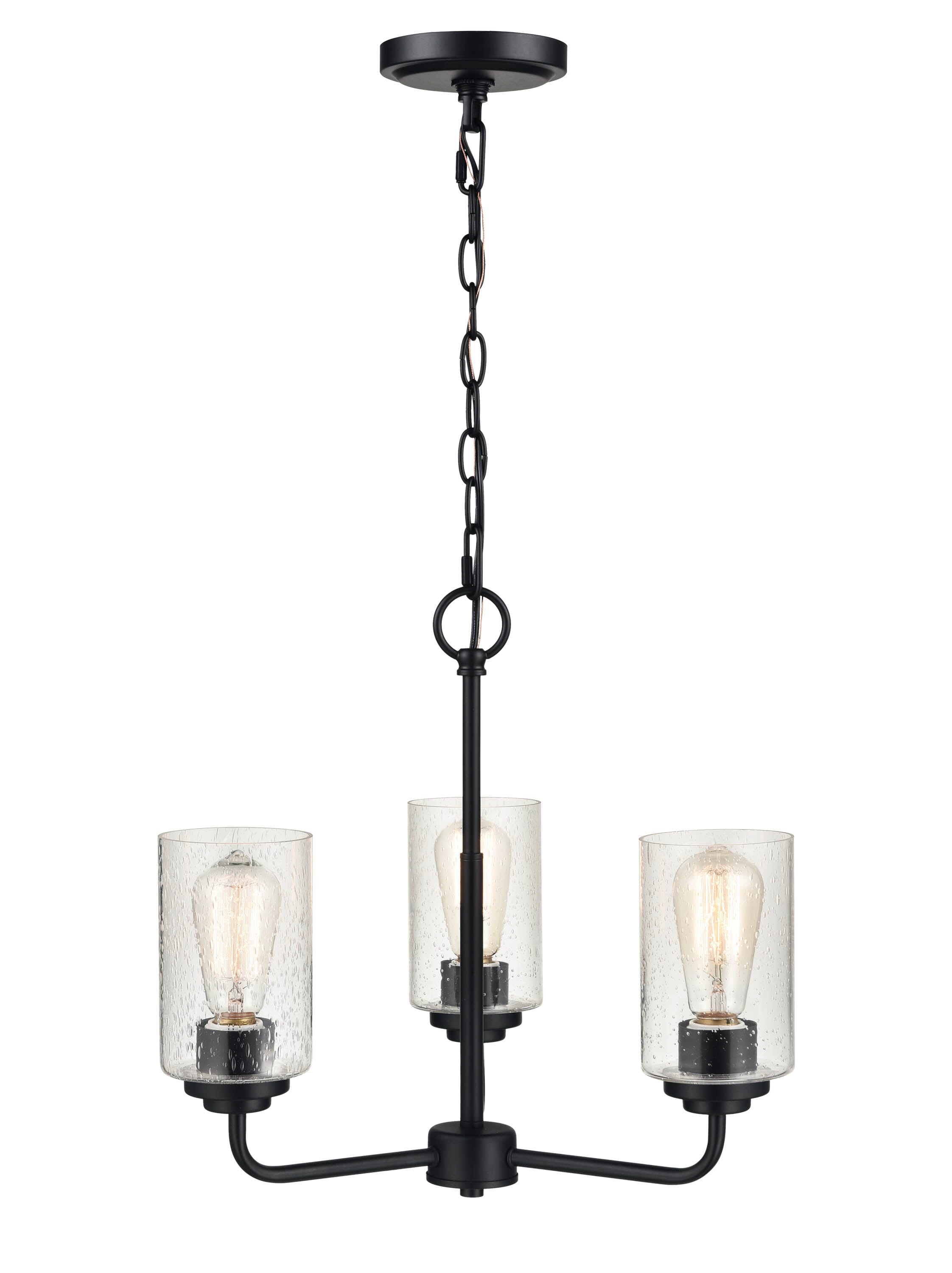 Millennium 3-Light Chandelier in Matte Black