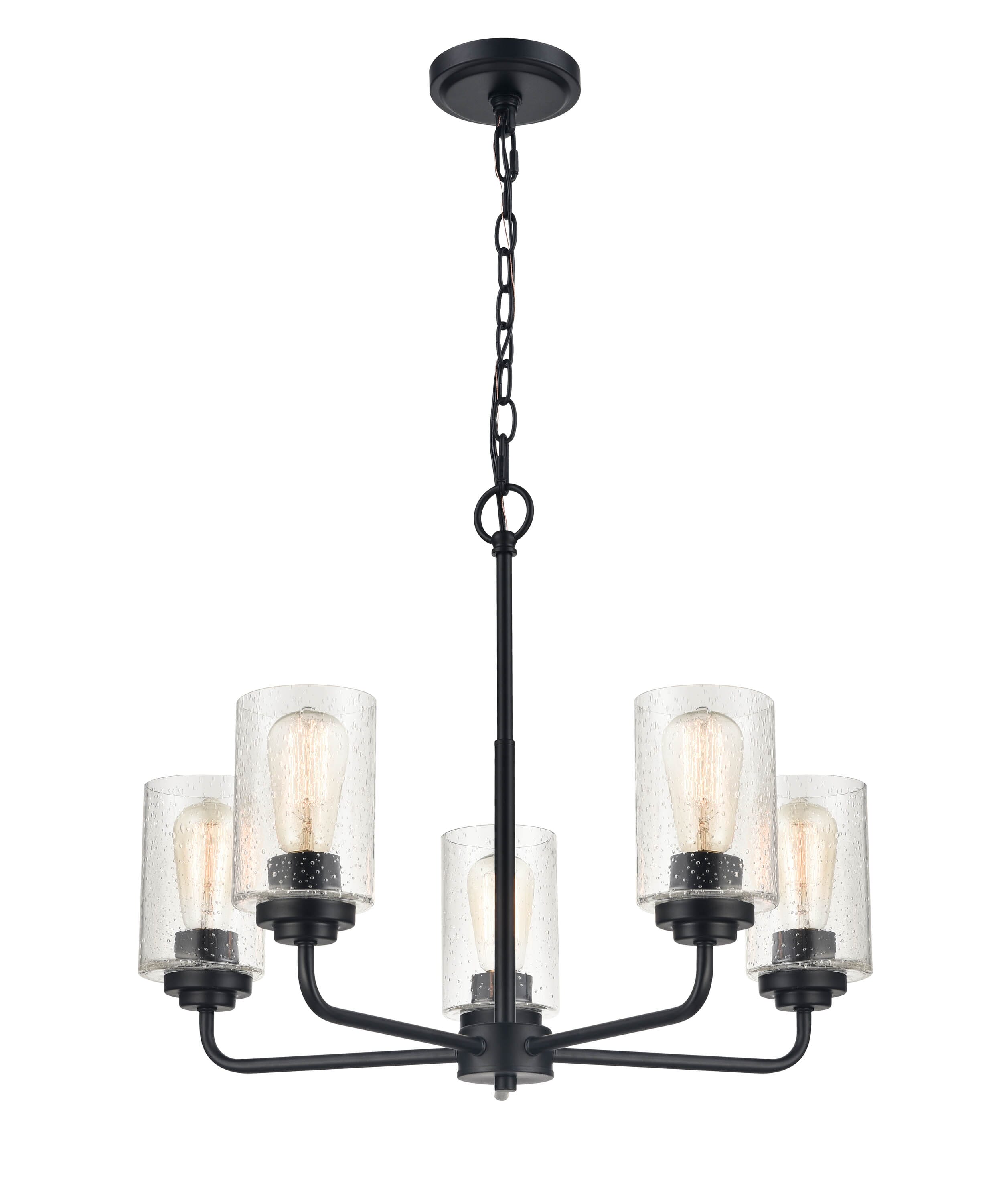 Millennium 5-Light Chandelier in Matte Black