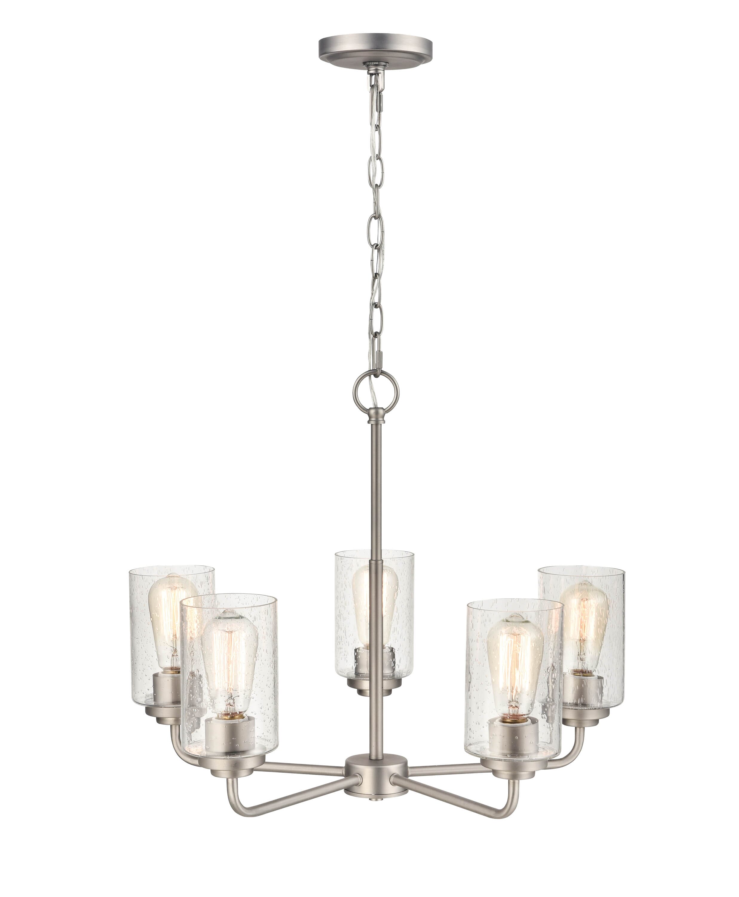 Millennium 5-Light Chandelier in Satin Nickel
