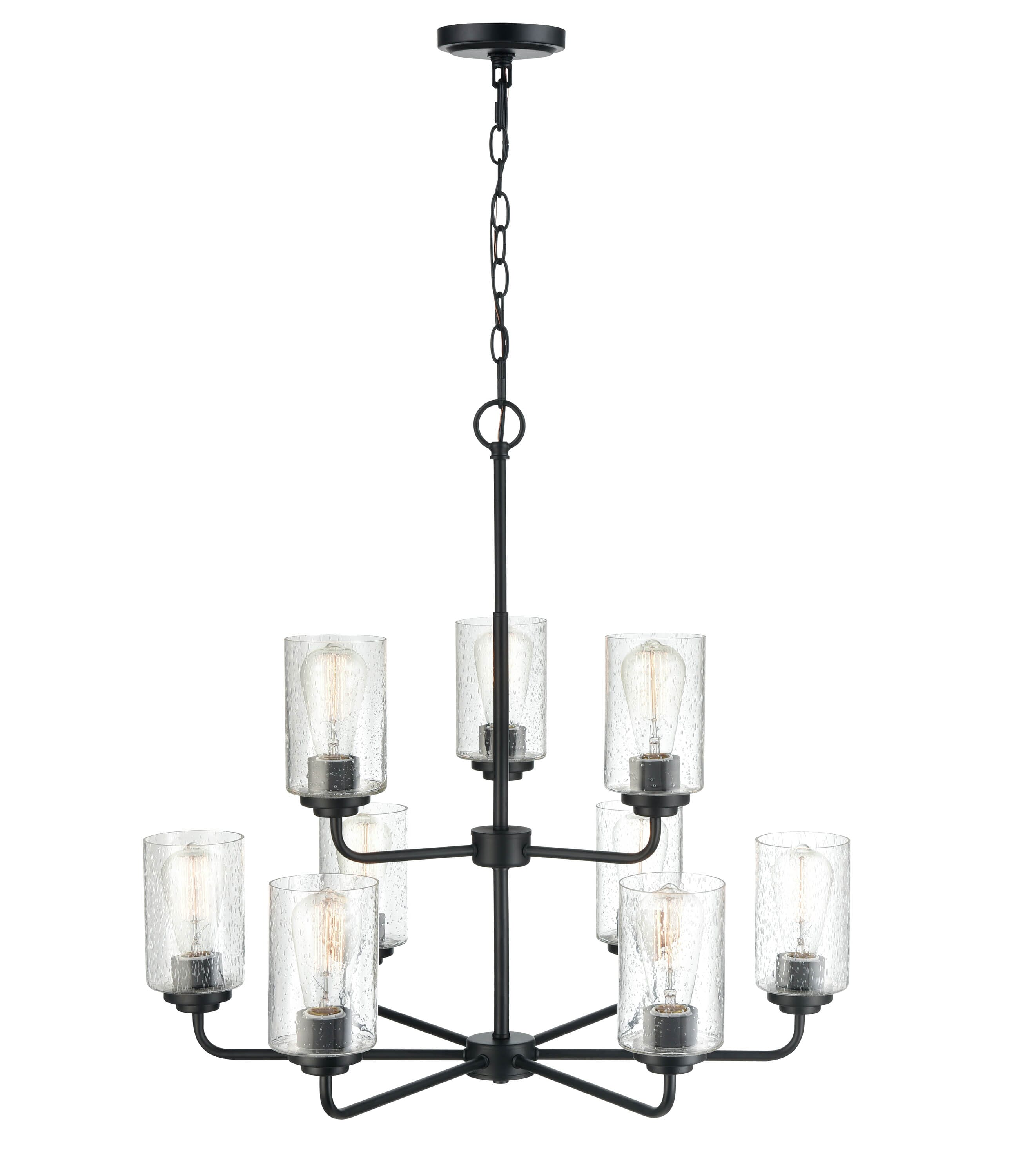 Millennium 9-Light Chandelier in Matte Black