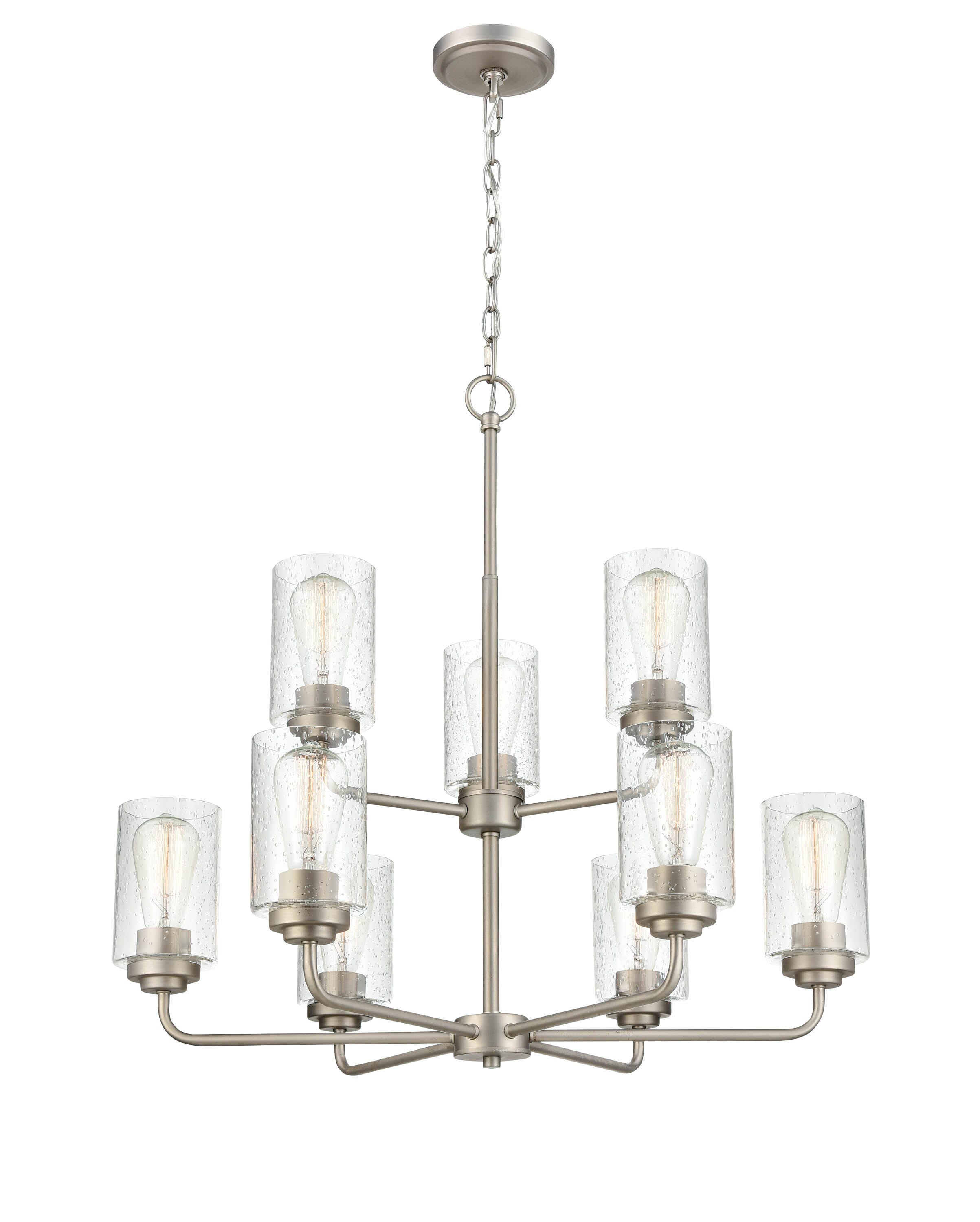 Millennium 9-Light Chandelier in Satin Nickel