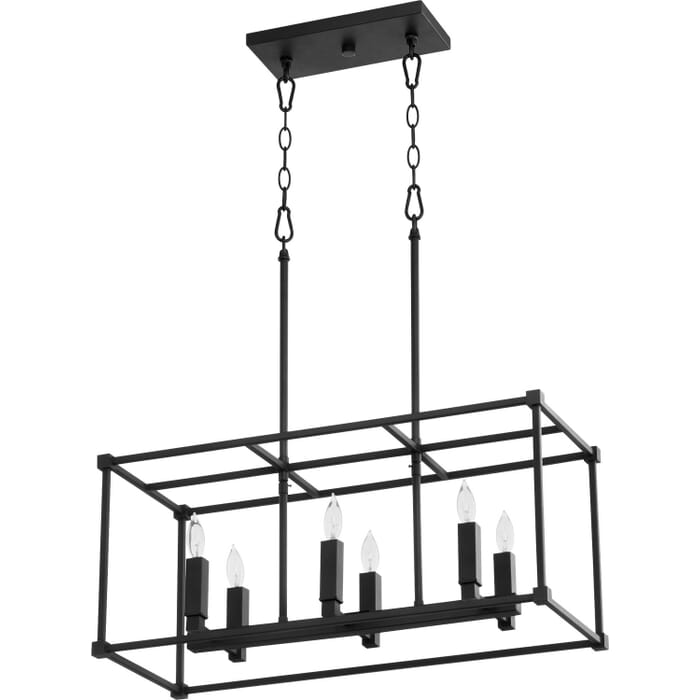 Six Light Linear Pendant by Quorum Six Light Linear Pendant by Quorum