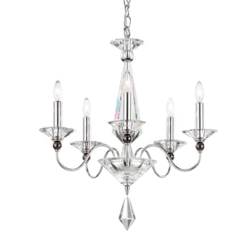 Schonbek Jasmine 5-Light Chandelier in Silver with Clear Optic Crystals