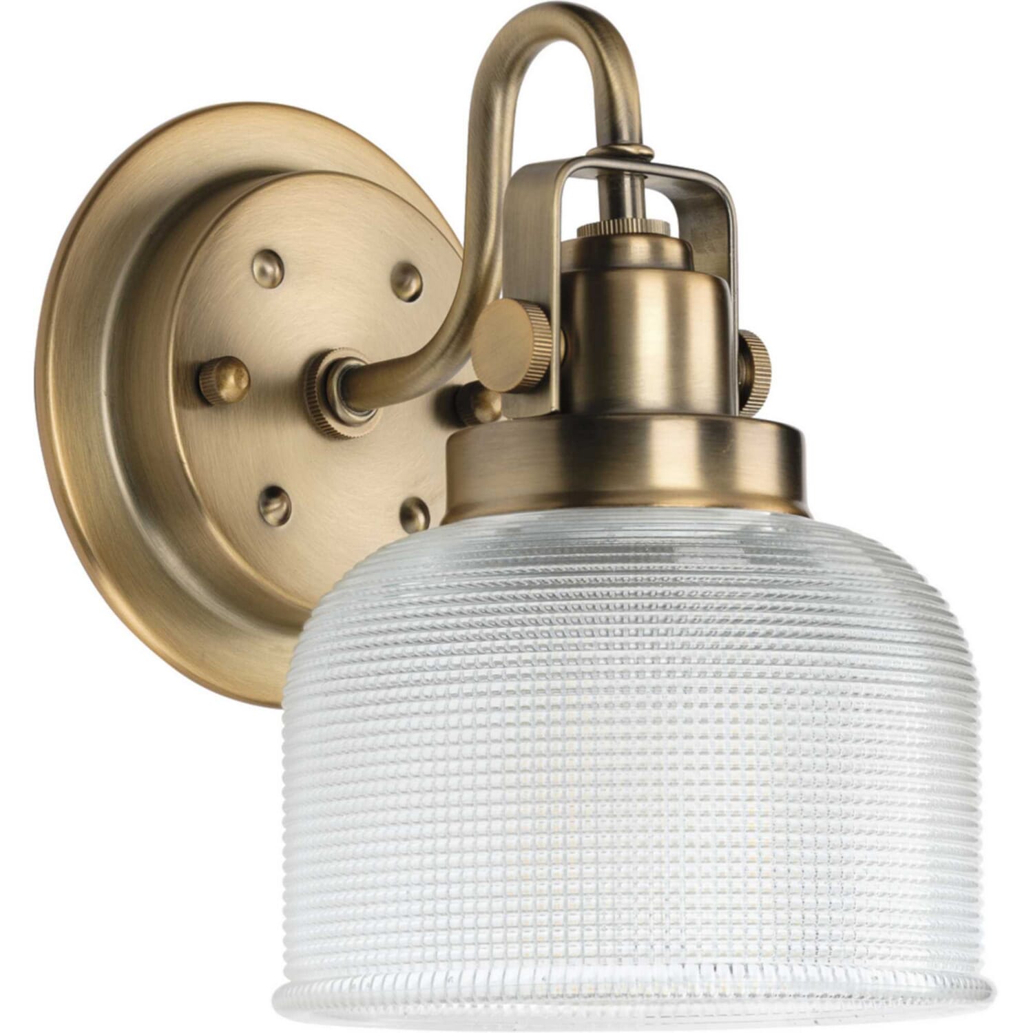 Vintage Brass One Light Bath Bracket from the Archie Collection