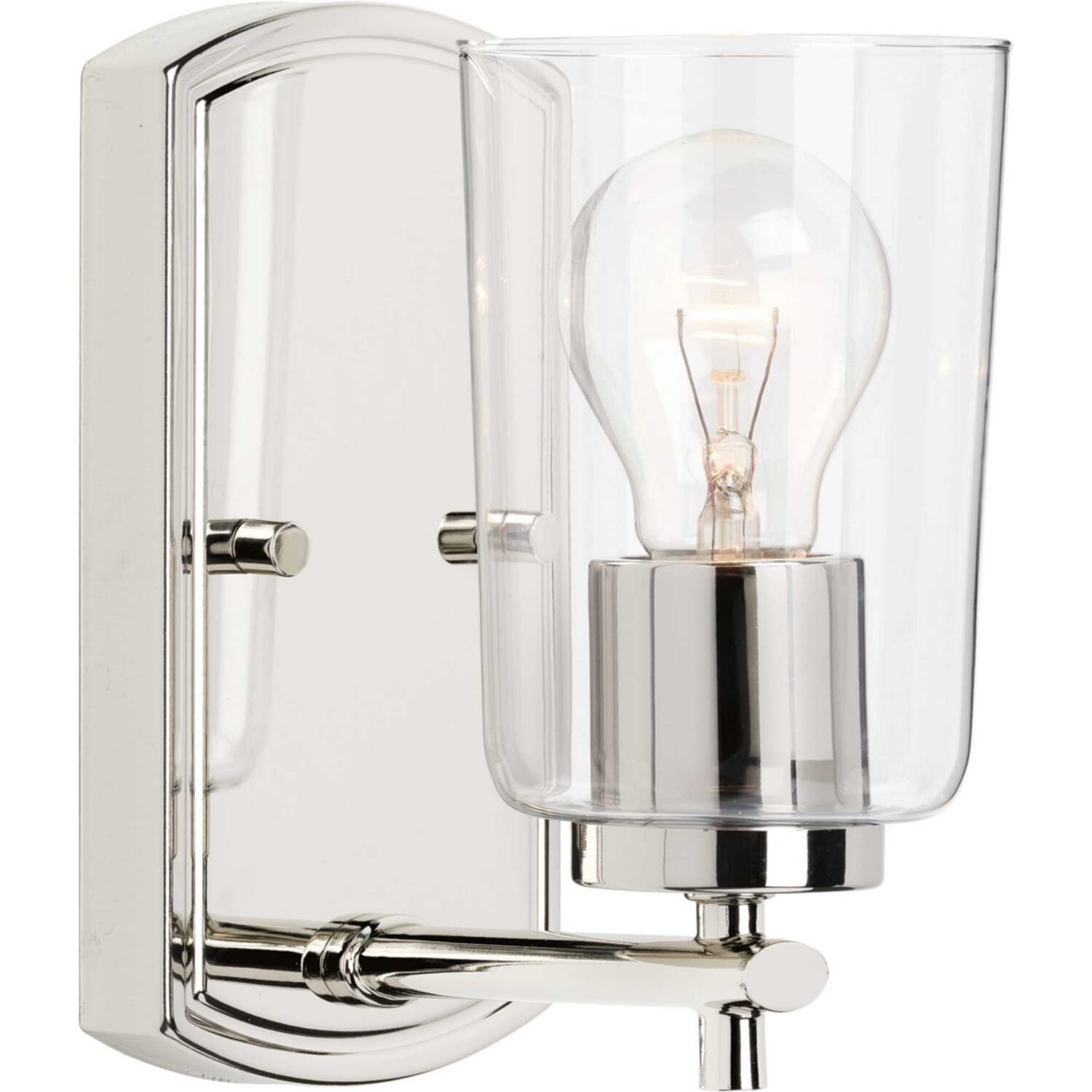 Polished Nickel One Light Bath & Vanity from the Adley Collection
