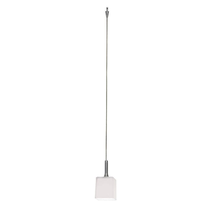Access Lighting Omega Opal Herme's Mini Pendant in Brushed Steel Access Lighting Omega Opal Herme's Mini Pendant in Brushed Steel