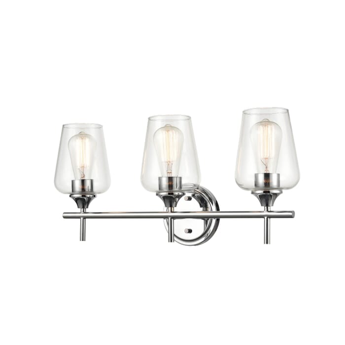 Millennium Ashford 3-Light Bathroom Vanity Light in Chrome Millennium Ashford 3-Light Bathroom Vanity Light in Chrome