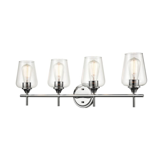 Millennium Ashford 4-Light Bathroom Vanity Light in Chrome Millennium Ashford 4-Light Bathroom Vanity Light in Chrome