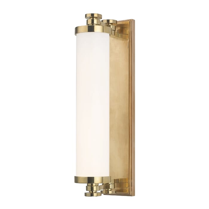 Hudson Valley Sheridan 3" Bathroom Vanity Light in Aged Brass Hudson Valley Sheridan 3" Bathroom Vanity Light in Aged Brass