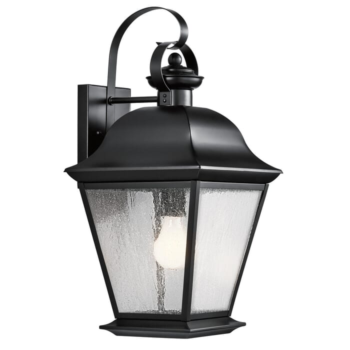 Kichler Lighting Mount Vernon Large Outdoor Wall Lantern in Painted Black Kichler Lighting Mount Vernon Large Outdoor Wall Lantern in Painted Black