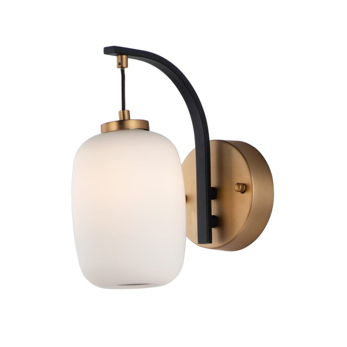 Soji 1-Light LED Wall Sconce in Black with Gold Soji 1-Light LED Wall Sconce in Black with Gold