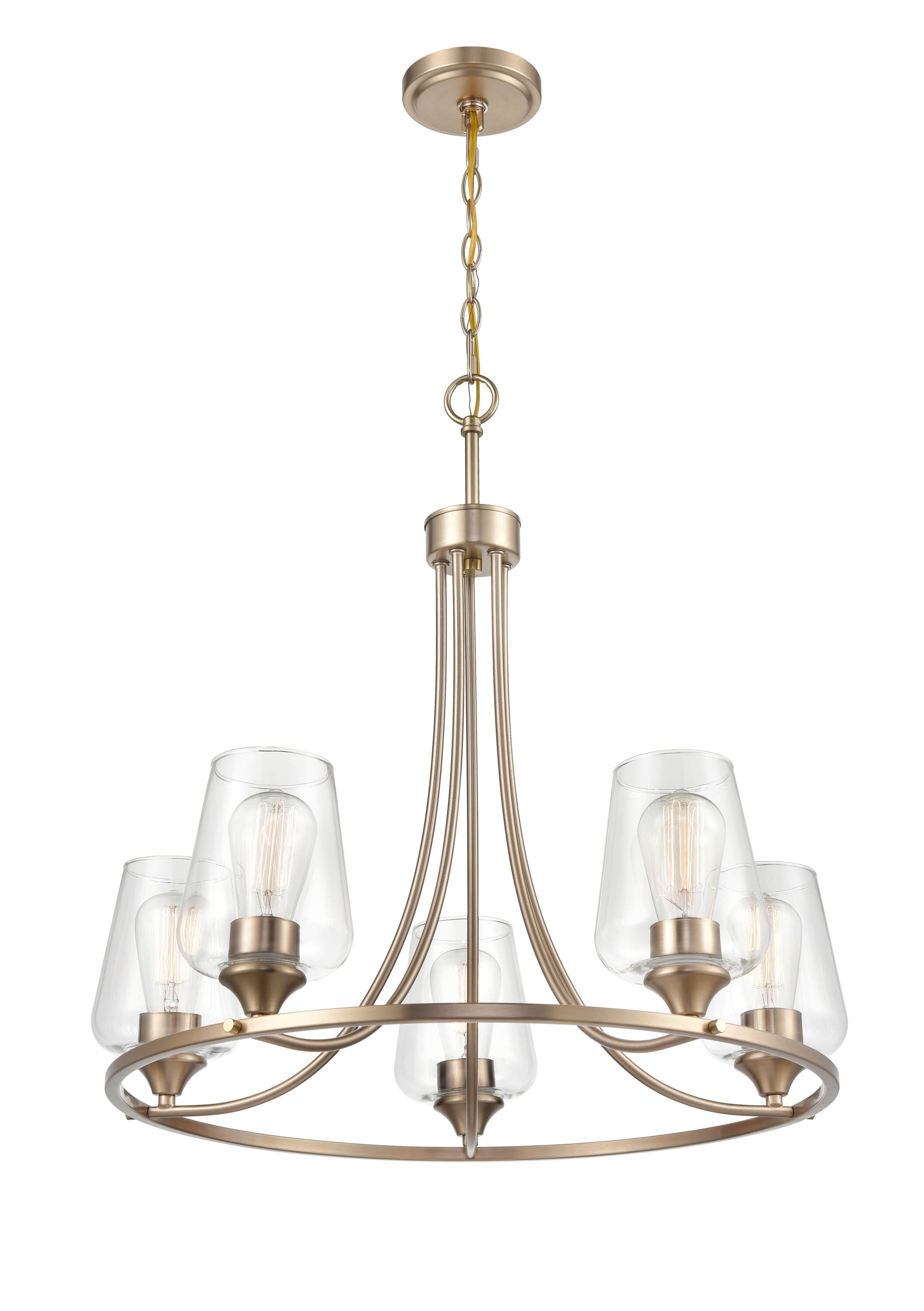 Millennium Ashford 5-Light Chandelier in Modern Gold