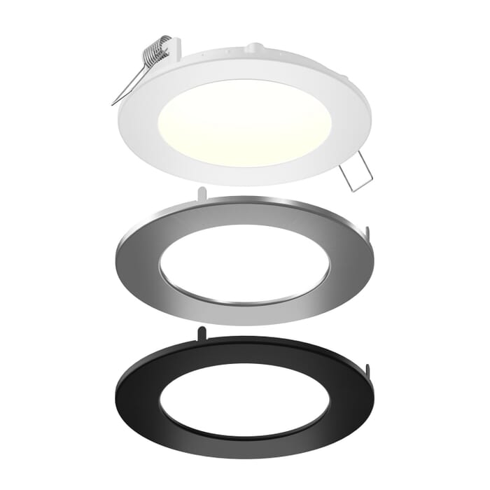 1-Light LED Recessed Panel Light with Multi Trim in Multi 1-Light LED Recessed Panel Light with Multi Trim in Multi