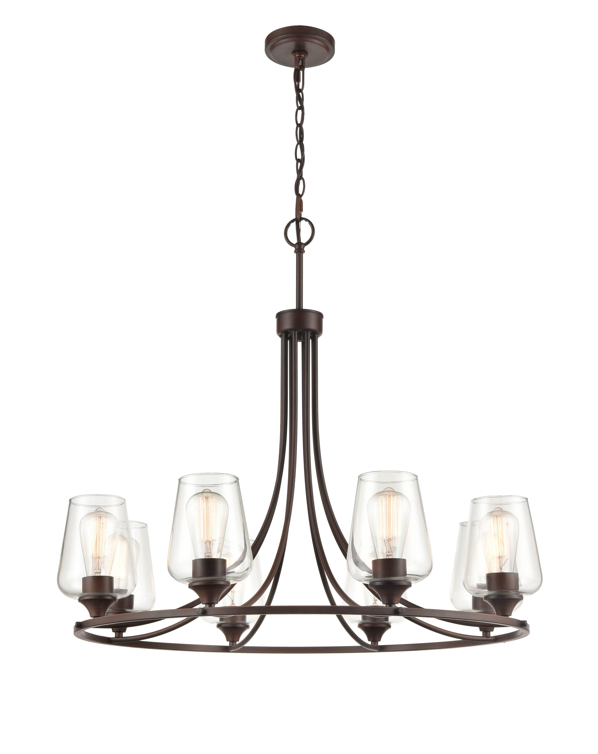 Millennium Ashford 9-Light Transitional Chandelier in Rubbed Bronze - 9728-RBZ