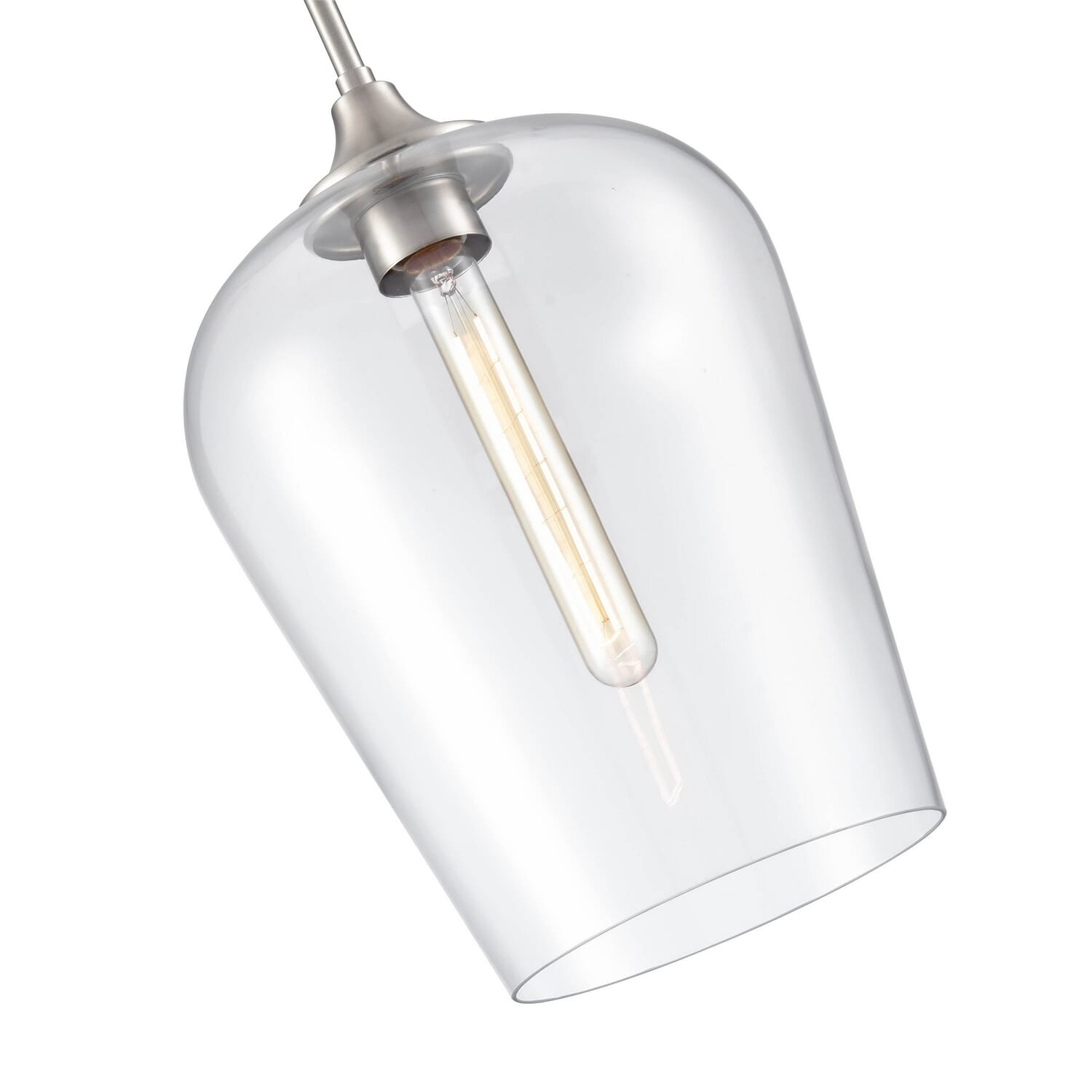 Brushed Nickel One Light Mini Pendant from the Ashford Collection