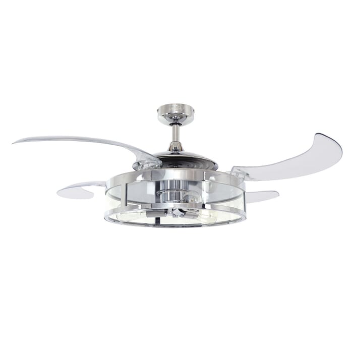 Classic 3-Light 48in Fandelier in Chrome and Clear Classic 3-Light 48in Fandelier in Chrome and Clear
