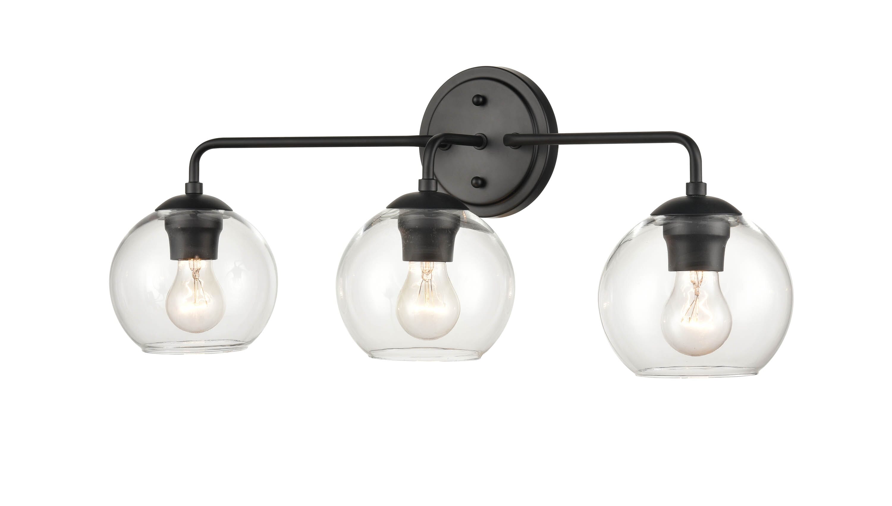 Millennium 3Light Bathroom Vanity Light in Matte Black