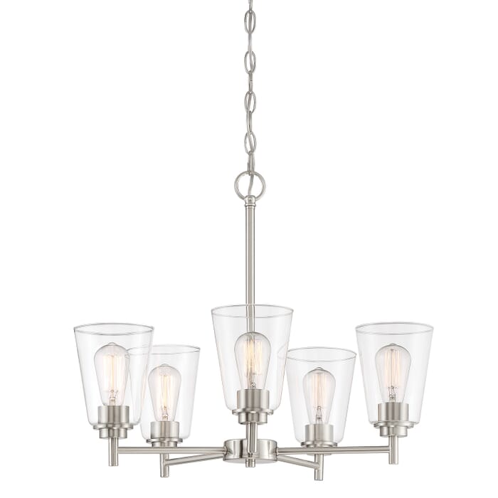Westin 5-Light Chandelier in Satin Platinum Westin 5-Light Chandelier in Satin Platinum