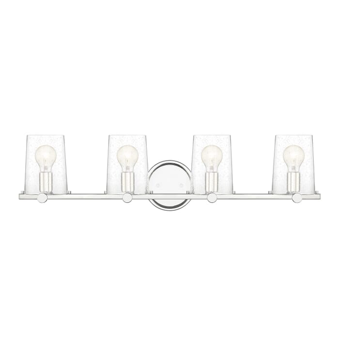 Matteson 4-Light Bathroom Vanity Light Bar in Chrome Matteson 4-Light Bathroom Vanity Light Bar in Chrome
